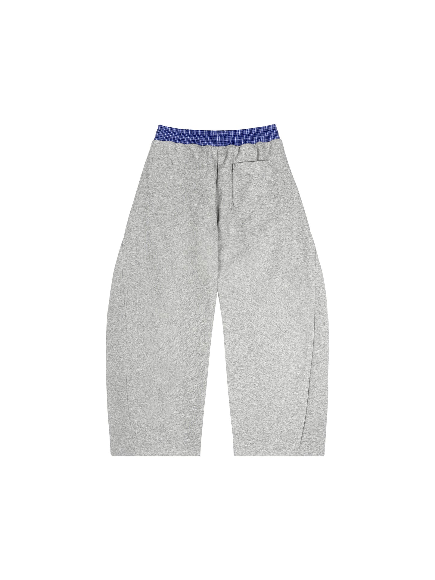 Plaid Waistband Barrel Sweatpants